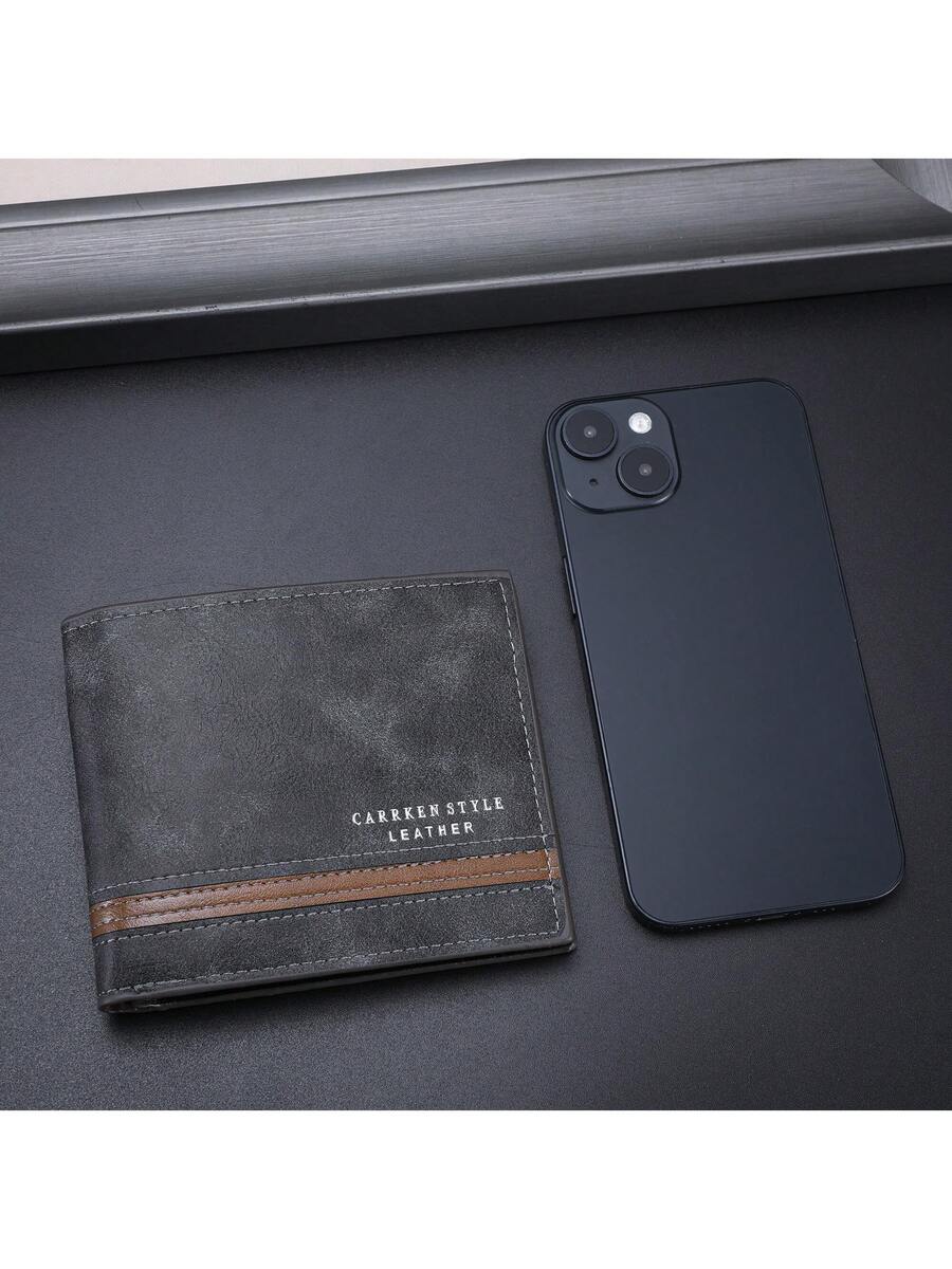 Men’s Stylish Multi-Card Slot Short Wallet – European & American Charm, Multifunctional Design, Perfect for Teens, Casual, Travel, Vacation & Gifts