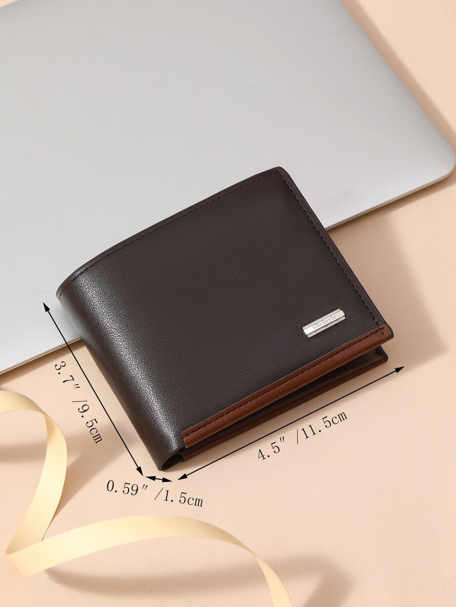 Simple Men’s Short Wallet with Coin Pocket – Classic Old Style Leather Wallet, Perfect for Business, Casual Use & Gift Giving