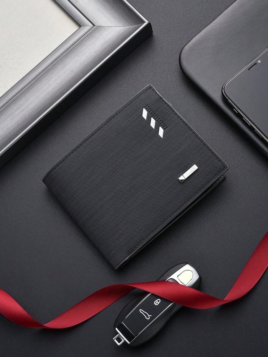 Classic Vintage Men’s Slim Wallet – Super Thin Leather Billfold for Young Adults & Students, Multifunctional Card Case, Mini & Compact