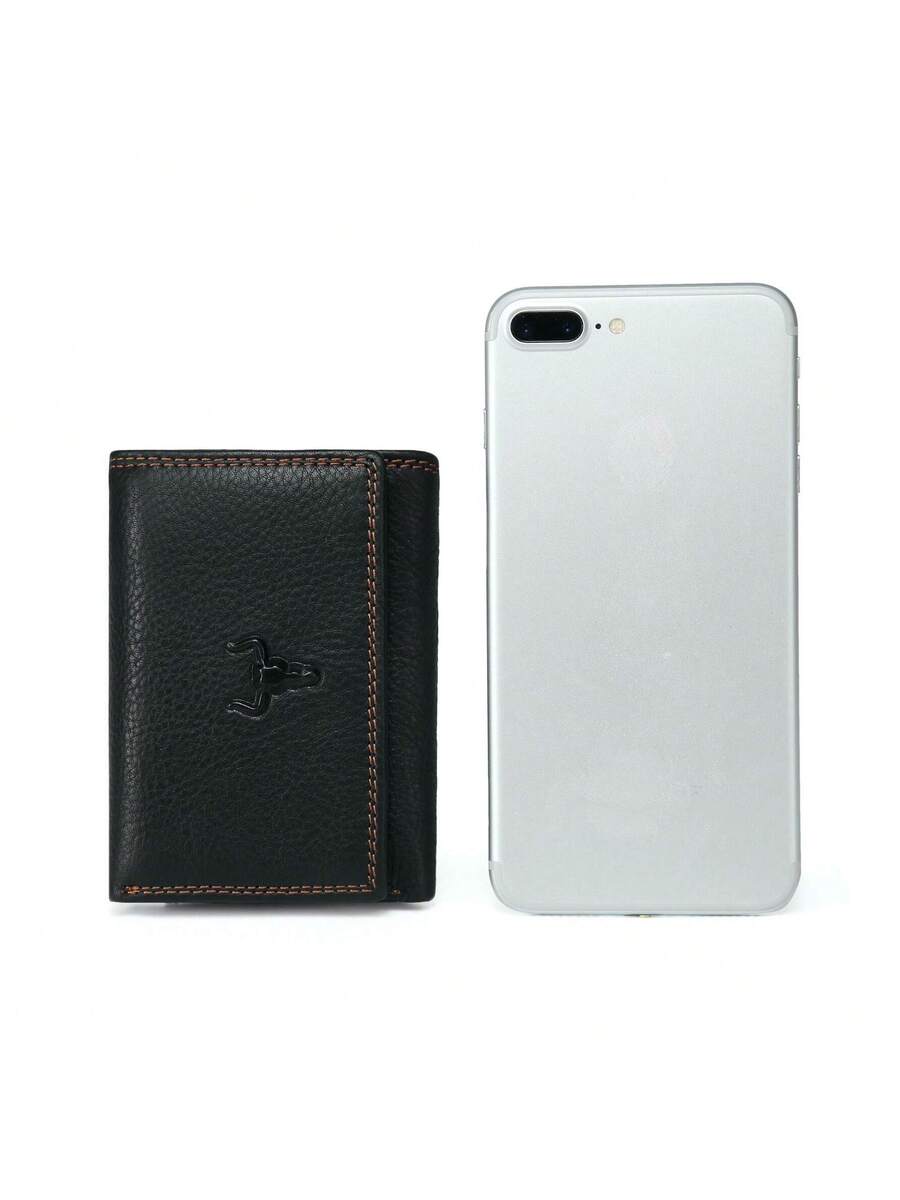 Men’s Ultra Slim Trifold Genuine Leather Wallet – Brown Small Card Holder with Large Capacity, Travel Essential & Perfect Gift for Fathers Day