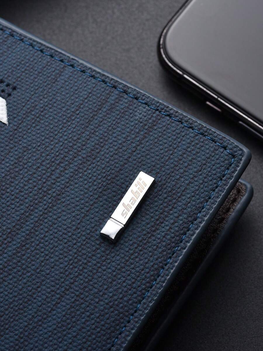 Classic Vintage Men’s Slim Wallet – Super Thin Leather Billfold for Young Adults & Students, Multifunctional Card Case, Mini & Compact