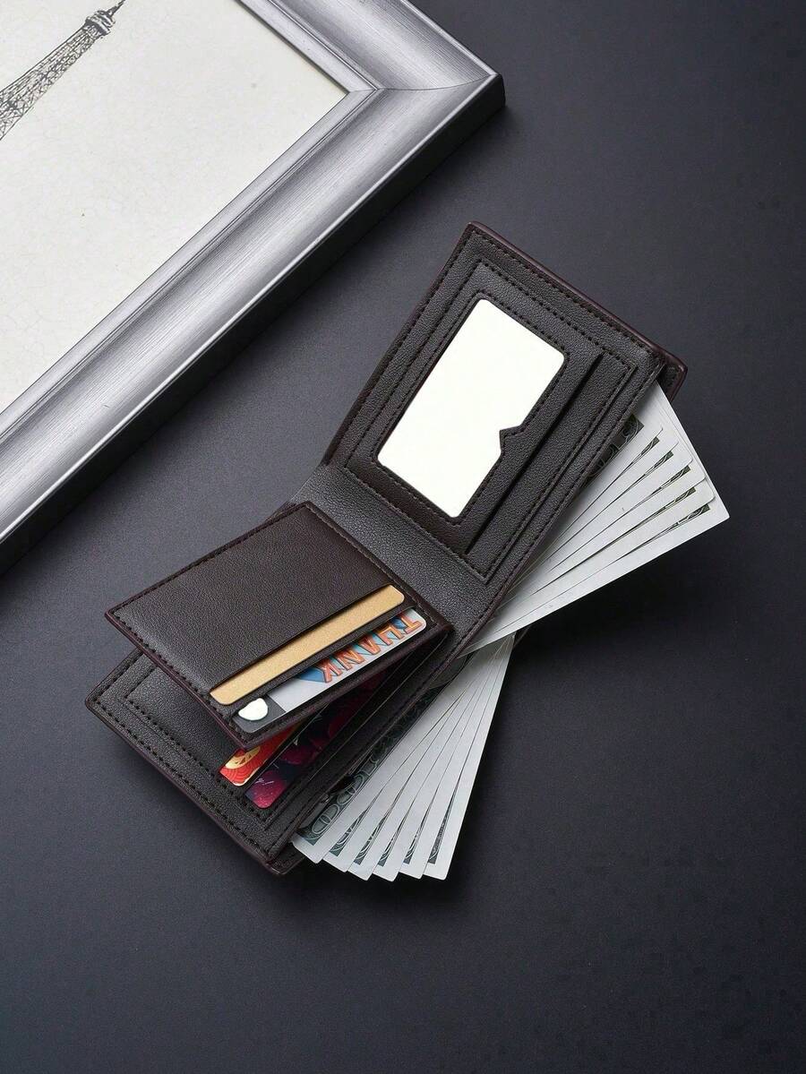 Men’s Vintage Style Short Wallet – Super Thin, Multi-Function Card Holder, Youth & Student Friendly, Genuine Leather Compact Wallet