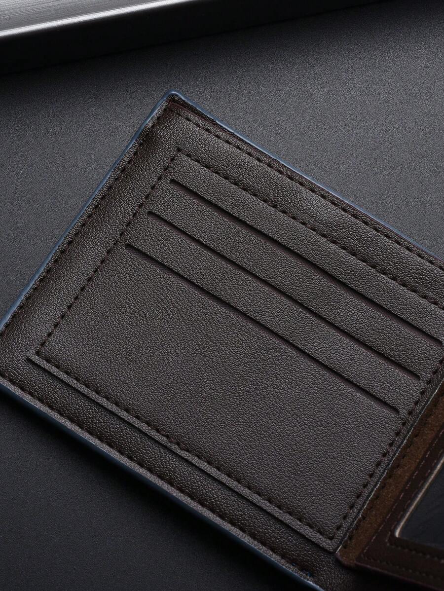 Classic Vintage Men’s Slim Wallet – Super Thin Leather Billfold for Young Adults & Students, Multifunctional Card Case, Mini & Compact