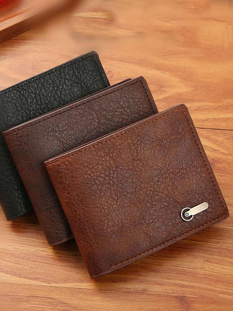 Men’s Leather Short Wallet – Business Casual Style with Large Capacity Multi-Card Slots, Perfect Gift for Birthday, Graduation & Father’s Day