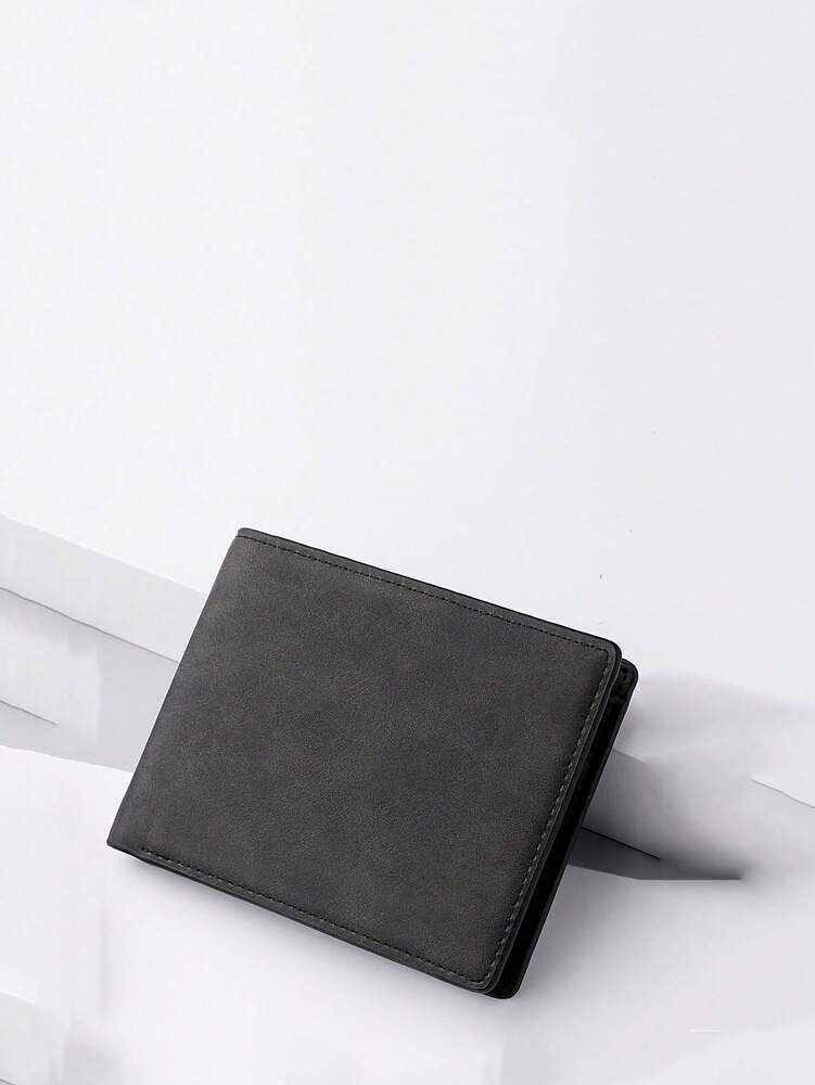 Compact Black PU Leather Wallet – Foldable, Minimalist Design for Men & Women, Ideal for Office, Travel, College & Thoughtful Gift Occasions