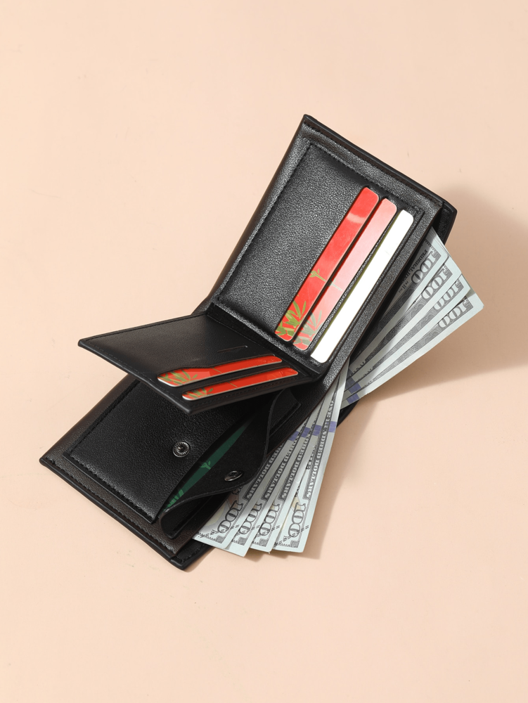 Simple Men’s Short Wallet with Coin Pocket – Classic Old Style Leather Wallet, Perfect for Business, Casual Use & Gift Giving