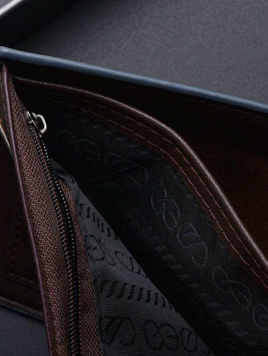 Classic Vintage Men’s Slim Wallet – Super Thin Leather Billfold for Young Adults & Students, Multifunctional Card Case, Mini & Compact