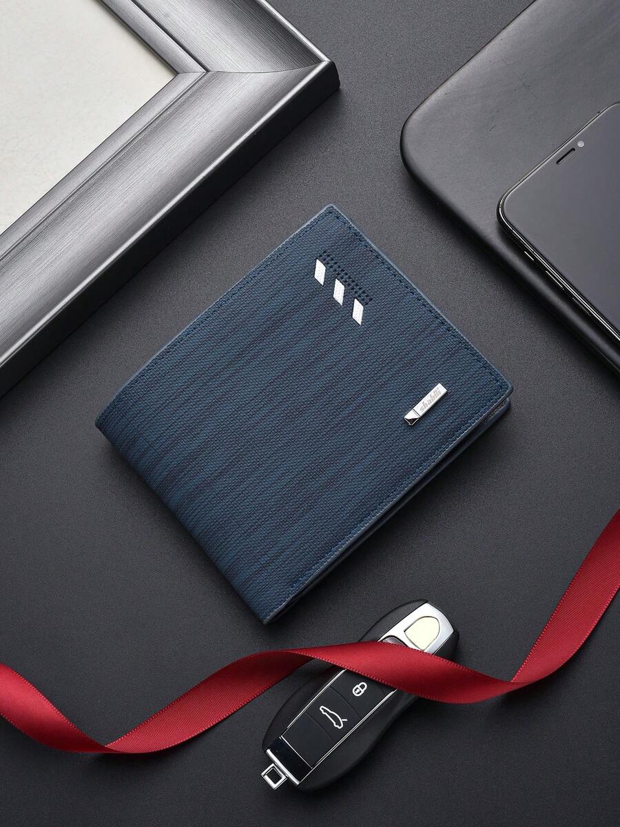 Classic Vintage Men’s Slim Wallet – Super Thin Leather Billfold for Young Adults & Students, Multifunctional Card Case, Mini & Compact