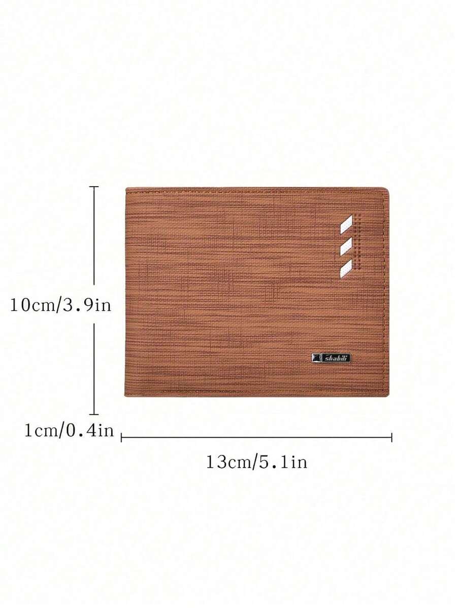 Classic Vintage Men’s Slim Wallet – Super Thin Leather Billfold for Young Adults & Students, Multifunctional Card Case, Mini & Compact