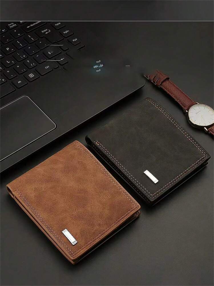 Men’s Short Bifold Leather Wallet – Multifunctional Purse, Fashionable Design, Perfect for Teens, Casual, Outdoor, Travel, Vacation & Graduation Gifts
