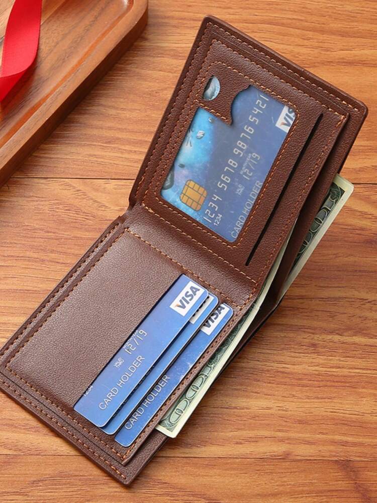 Men’s Leather Short Wallet – Business Casual Style with Large Capacity Multi-Card Slots, Perfect Gift for Birthday, Graduation & Father’s Day