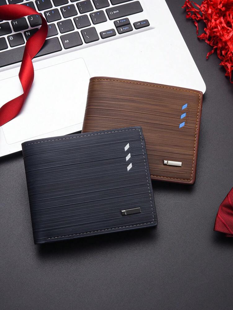 Men’s PU Leather Short Wallet – 8-Card Travel & ID Holder with Coin Pocket, Perfect for Business, Casual Outfits, Gifts & Everyday Carry