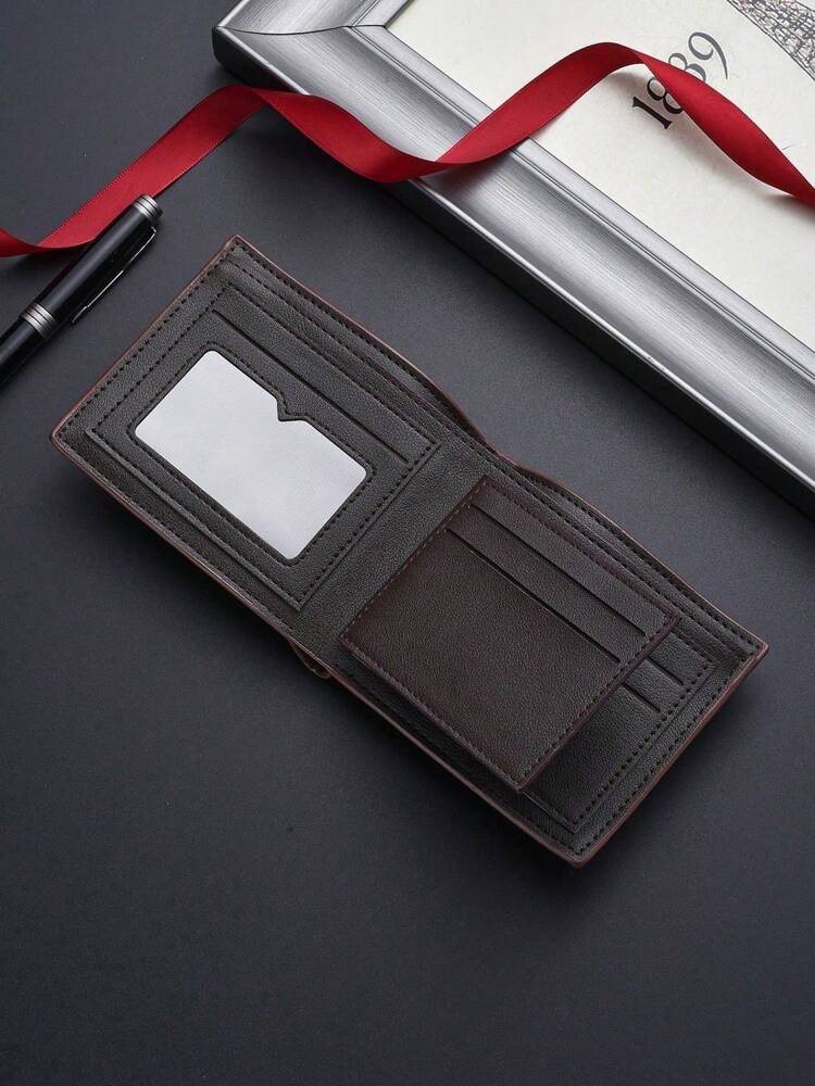 Men’s Vintage Style Short Wallet – Super Thin, Multi-Function Card Holder, Youth & Student Friendly, Genuine Leather Compact Wallet