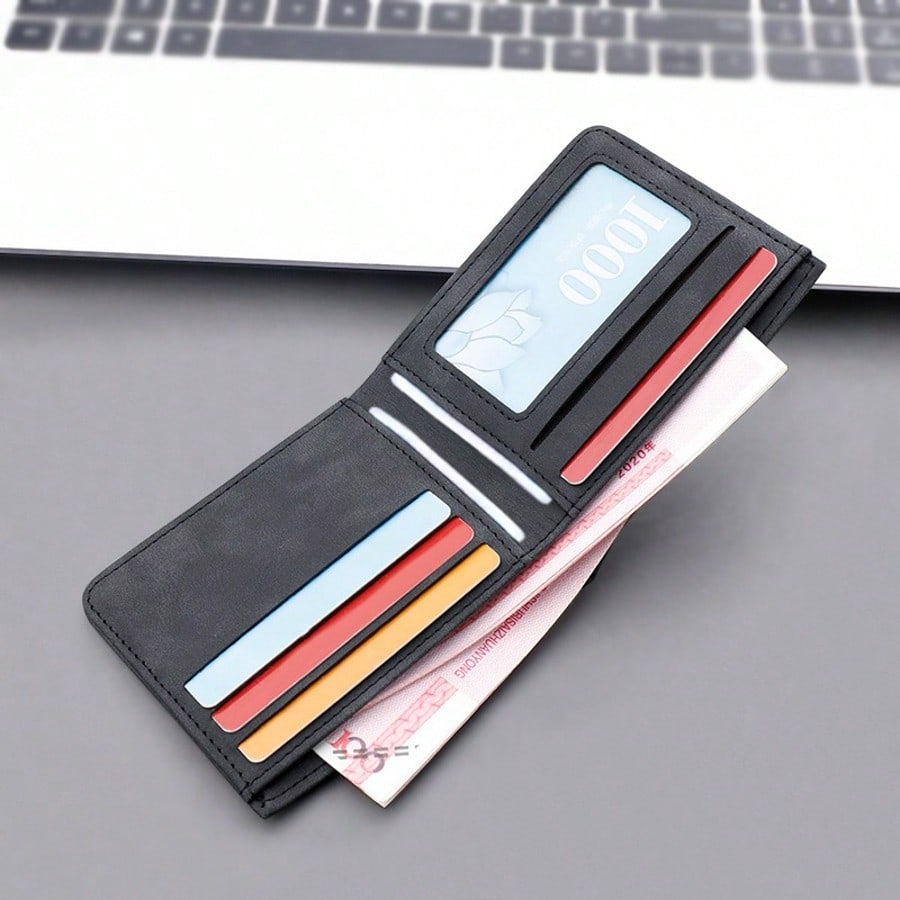 Men’s Vintage PU Leather Matte Short Wallet – High-Quality Coin Purse & Wallet, Perfect Gift for Men, Women, Teachers Day, Small Gifts & Gift Ideas