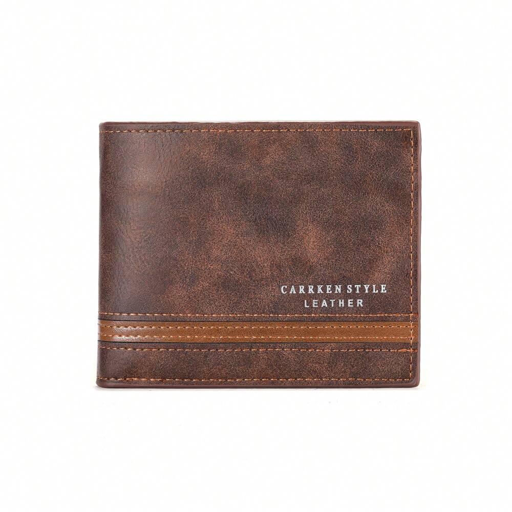 Men’s Stylish Multi-Card Slot Short Wallet – European & American Charm, Multifunctional Design, Perfect for Teens, Casual, Travel, Vacation & Gifts