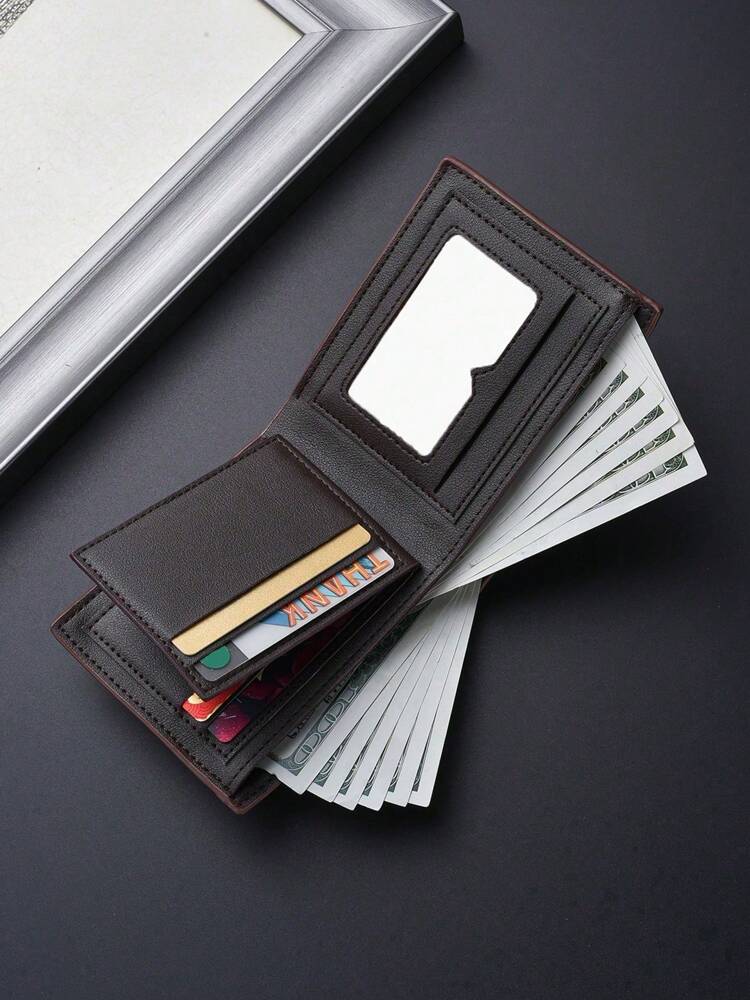 Men’s Vintage Style Short Wallet – Super Thin, Multi-Function Card Holder, Youth & Student Friendly, Genuine Leather Compact Wallet
