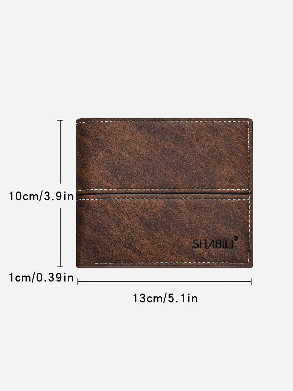 Men’s Small Bi-Fold Wallet with Letter Graphic – Slim, Lightweight with Credit Card & ID Window, Portable Minimalist Design, Perfect Gift for Him