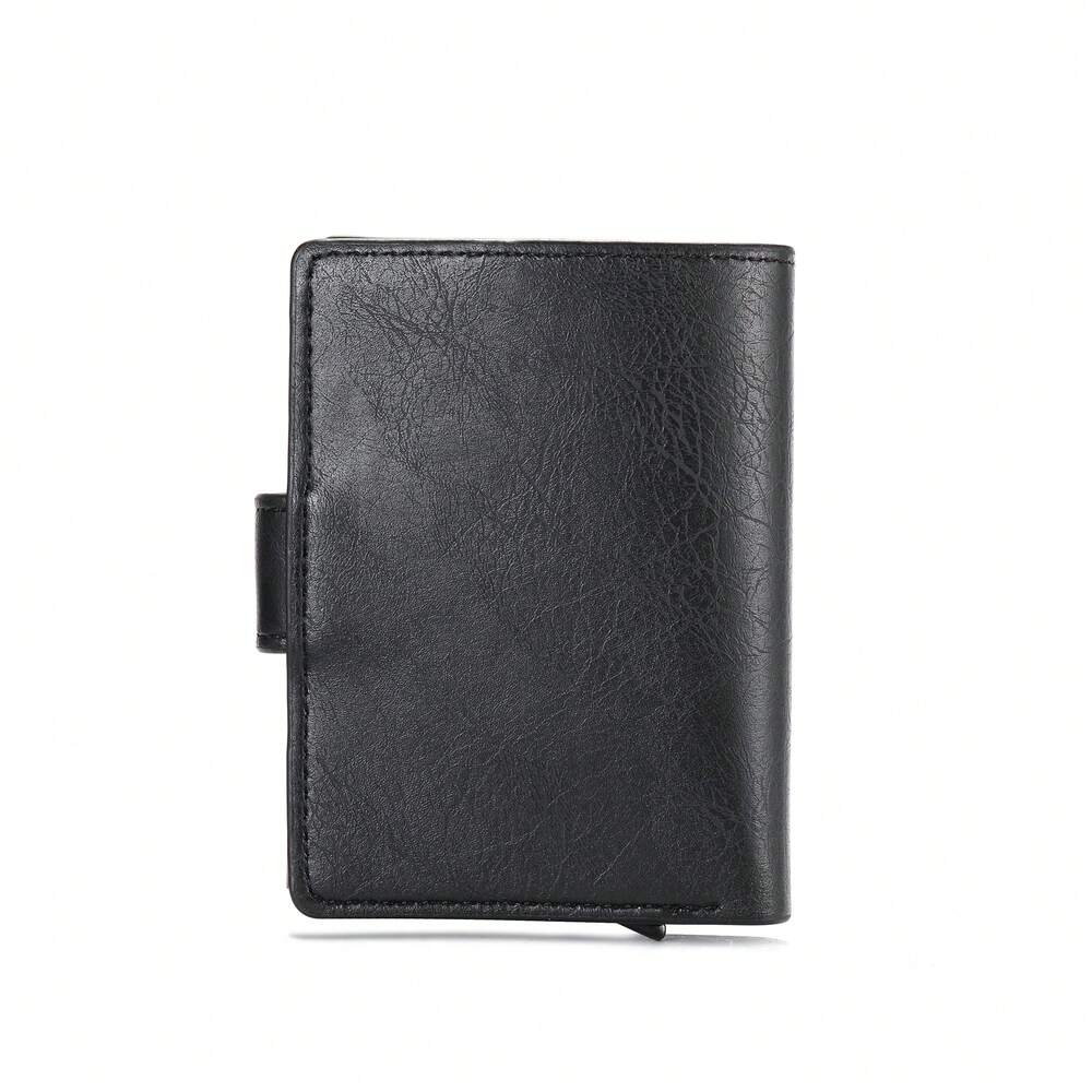 Men’s New Smooth Buckle Wallet – Multi-Functional Aluminum Auto Eject Card Holder, Perfect for Teens, Travel, Casual, Vacation, Graduation & Birthday Gifts