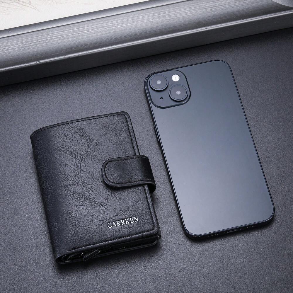 Men’s New Smooth Buckle Wallet – Multi-Functional Aluminum Auto Eject Card Holder, Perfect for Teens, Travel, Casual, Vacation, Graduation & Birthday Gifts