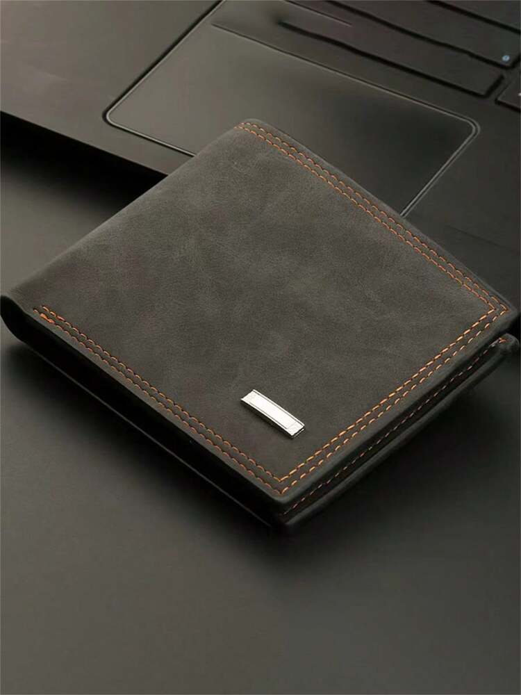 Men’s Short Bifold Leather Wallet – Multifunctional Purse, Fashionable Design, Perfect for Teens, Casual, Outdoor, Travel, Vacation & Graduation Gifts