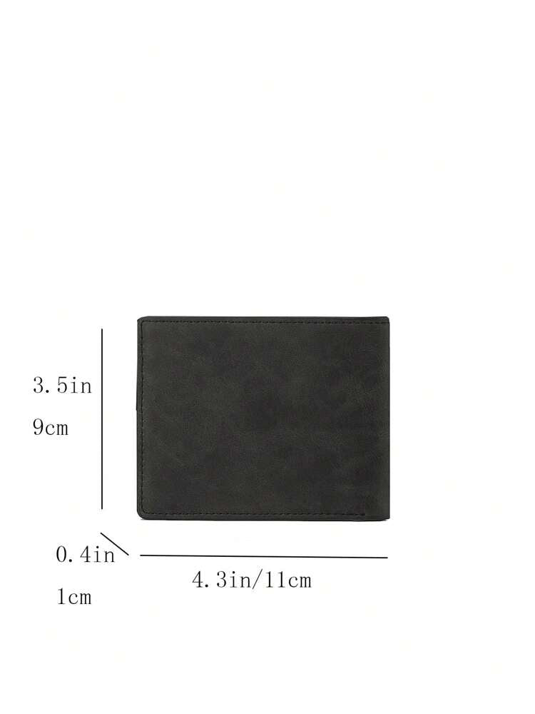 Compact Black PU Leather Wallet – Foldable, Minimalist Design for Men & Women, Ideal for Office, Travel, College & Thoughtful Gift Occasions