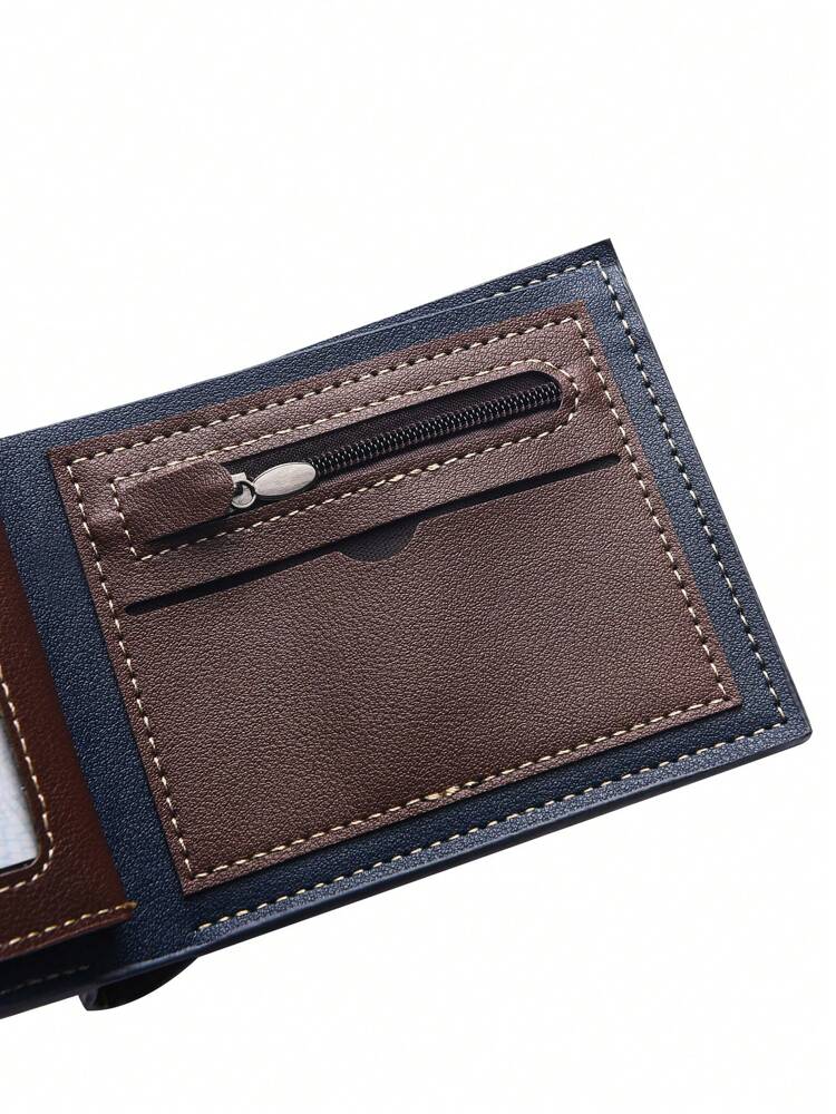 Men’s PU Leather Short Wallet – 8-Card Travel & ID Holder with Coin Pocket, Perfect for Business, Casual Outfits, Gifts & Everyday Carry