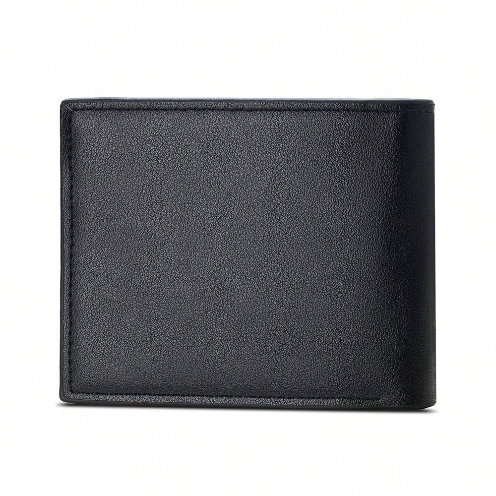 Men’s Short Black Business Wallet – Multifunctional Bi-Fold with Zippered Coin Pocket, Multiple Credit Card Slots, Durable & Stylish Design