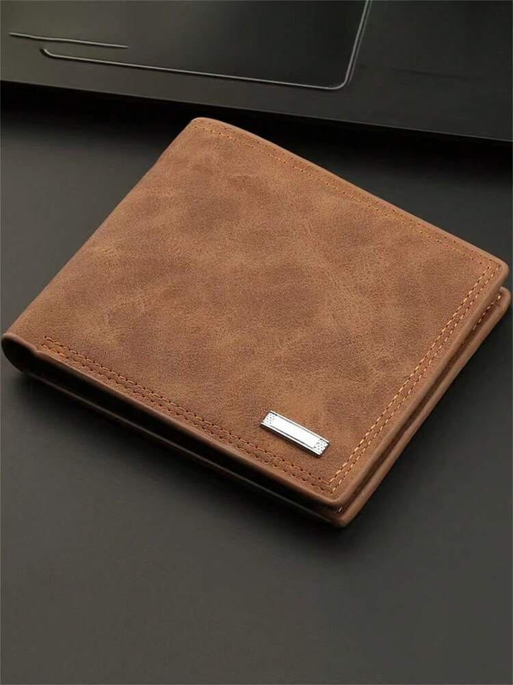 Men’s Short Bifold Leather Wallet – Multifunctional Purse, Fashionable Design, Perfect for Teens, Casual, Outdoor, Travel, Vacation & Graduation Gifts