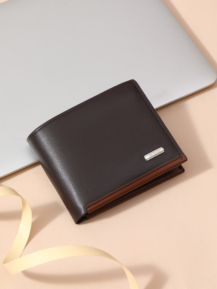 Simple Men’s Short Wallet with Coin Pocket – Classic Old Style Leather Wallet, Perfect for Business, Casual Use & Gift Giving