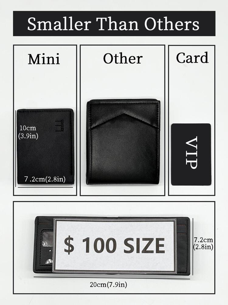 Minimalist Men’s Short Wallet – Soft, Ultra-Thin Dollar Holder for Teens & College Students, Perfect Gift for Him, Teachers & Daily Use