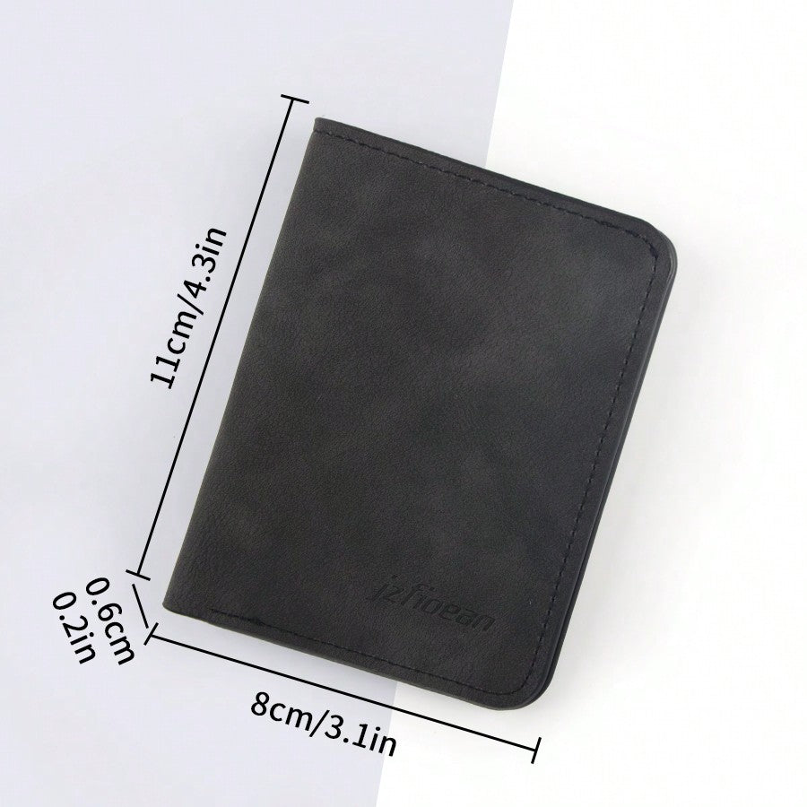 Ultra-Thin Card & License Holder for Men – Vertical Minimalist Wallet with Multiple Card Slots, Perfect for Daily Carry & Travel Essentials