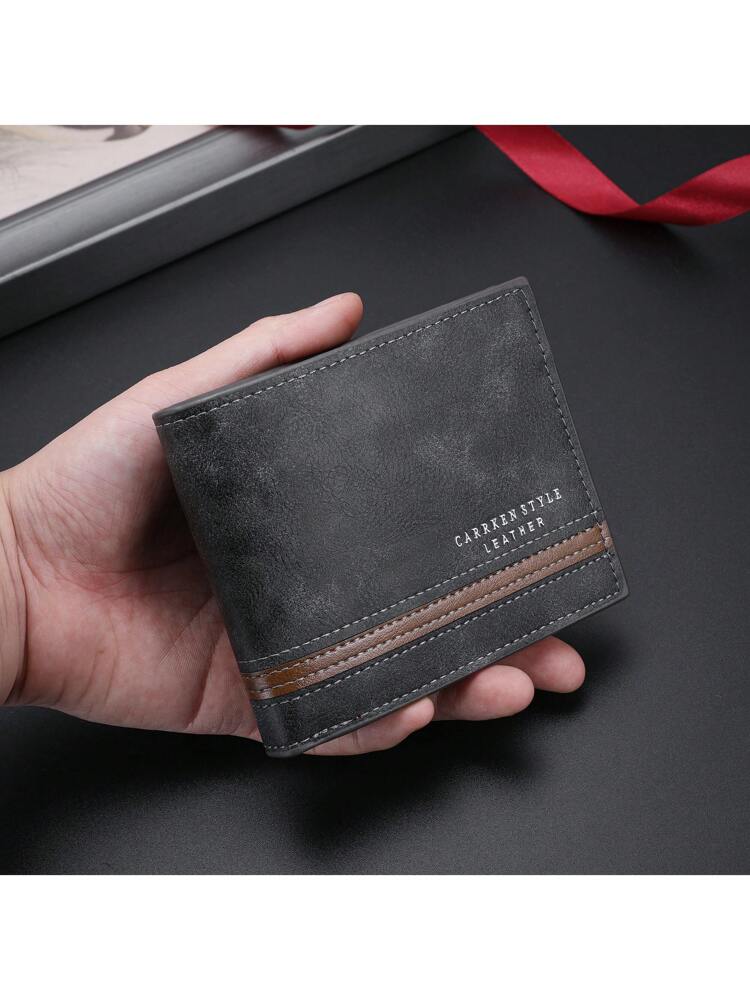 Men’s Stylish Multi-Card Slot Short Wallet – European & American Charm, Multifunctional Design, Perfect for Teens, Casual, Travel, Vacation & Gifts