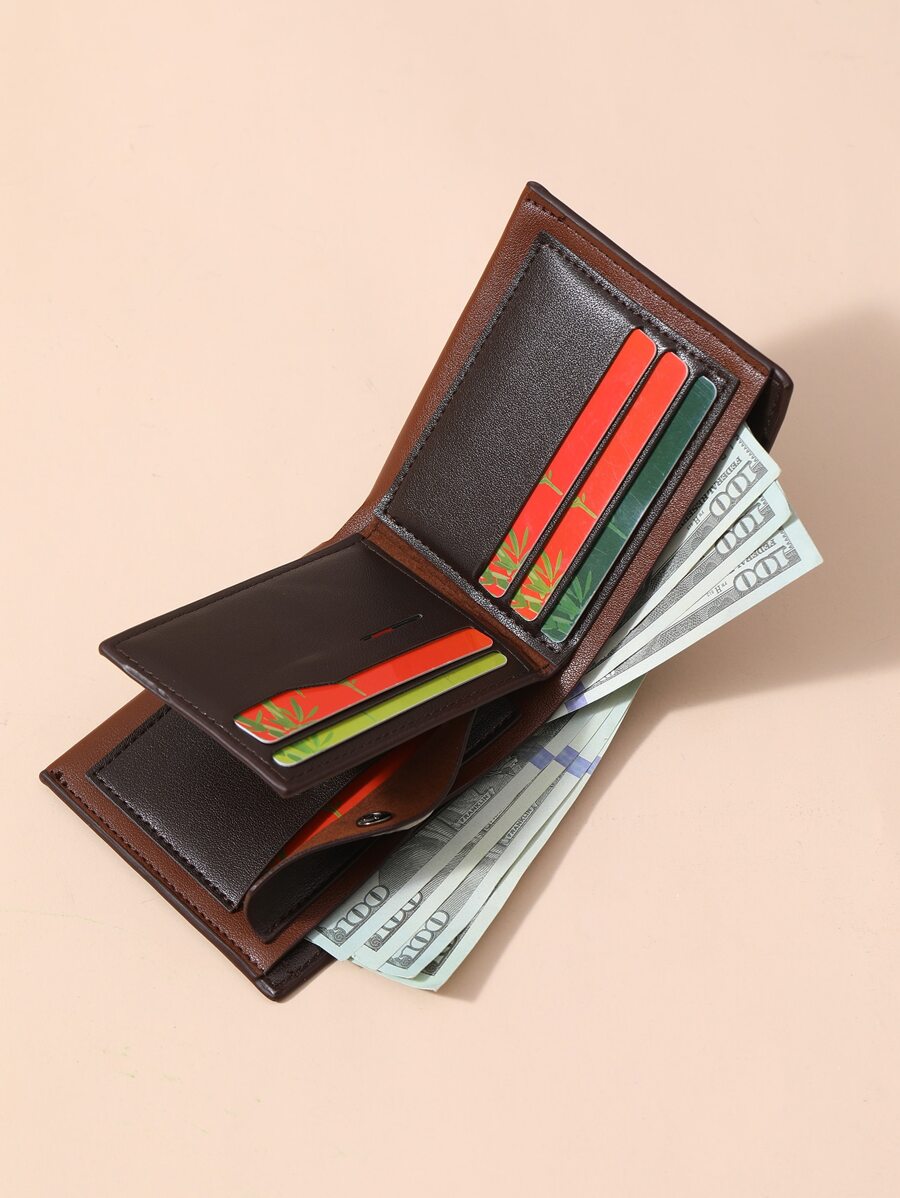 Simple Men’s Short Wallet with Coin Pocket – Classic Old Style Leather Wallet, Perfect for Business, Casual Use & Gift Giving