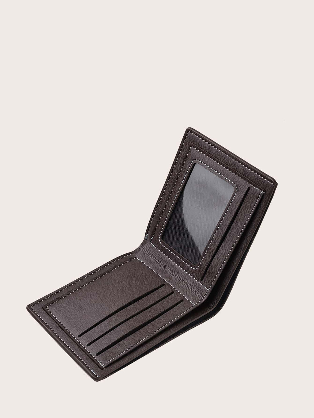 Men’s & Women’s Small Leather Bi-Fold Wallet with Letter Embossed Design – ID Window, Credit Card Holder, Minimalist Style, Perfect Gift for All Occasions