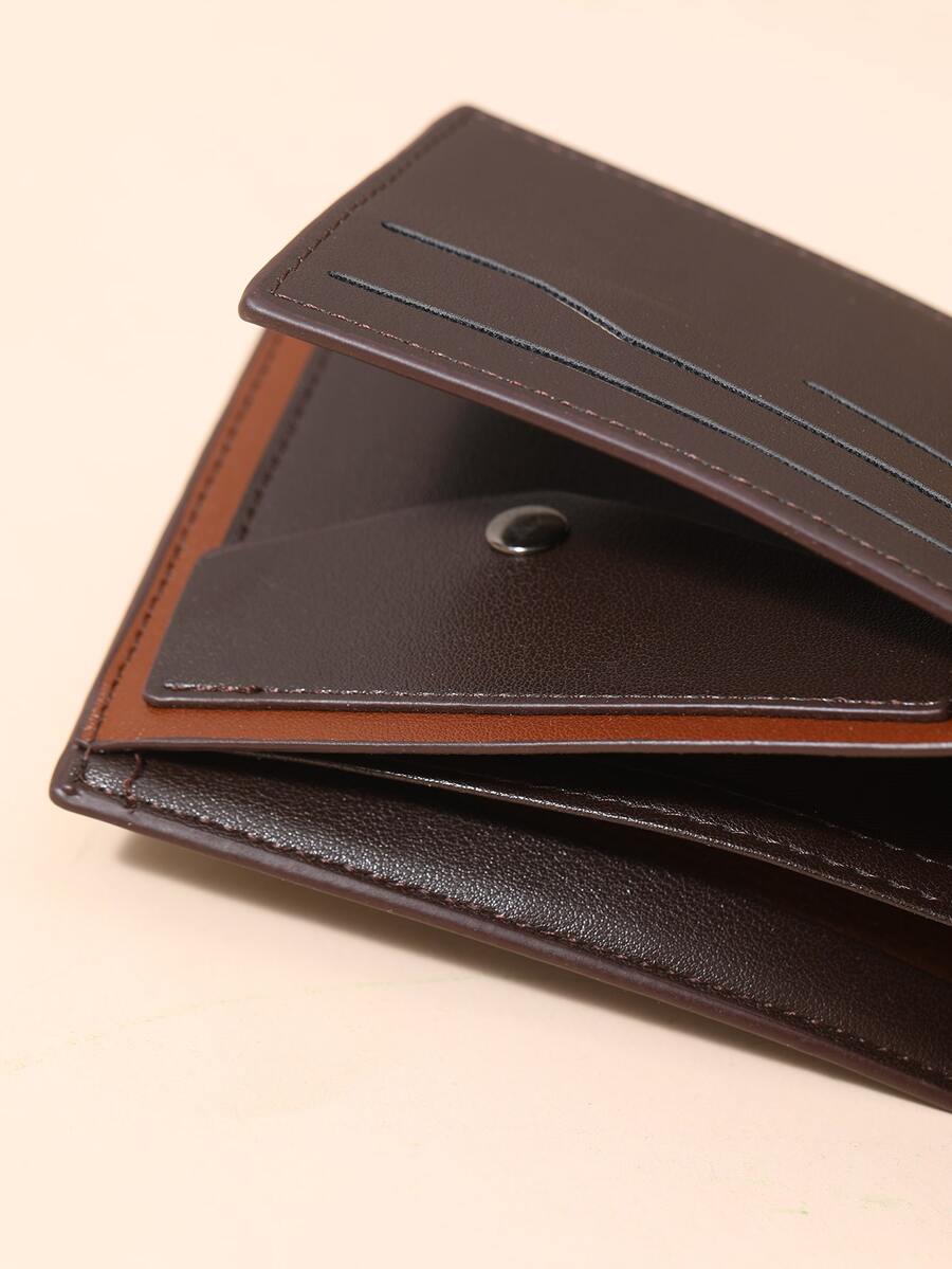 Simple Men’s Short Wallet with Coin Pocket – Classic Old Style Leather Wallet, Perfect for Business, Casual Use & Gift Giving