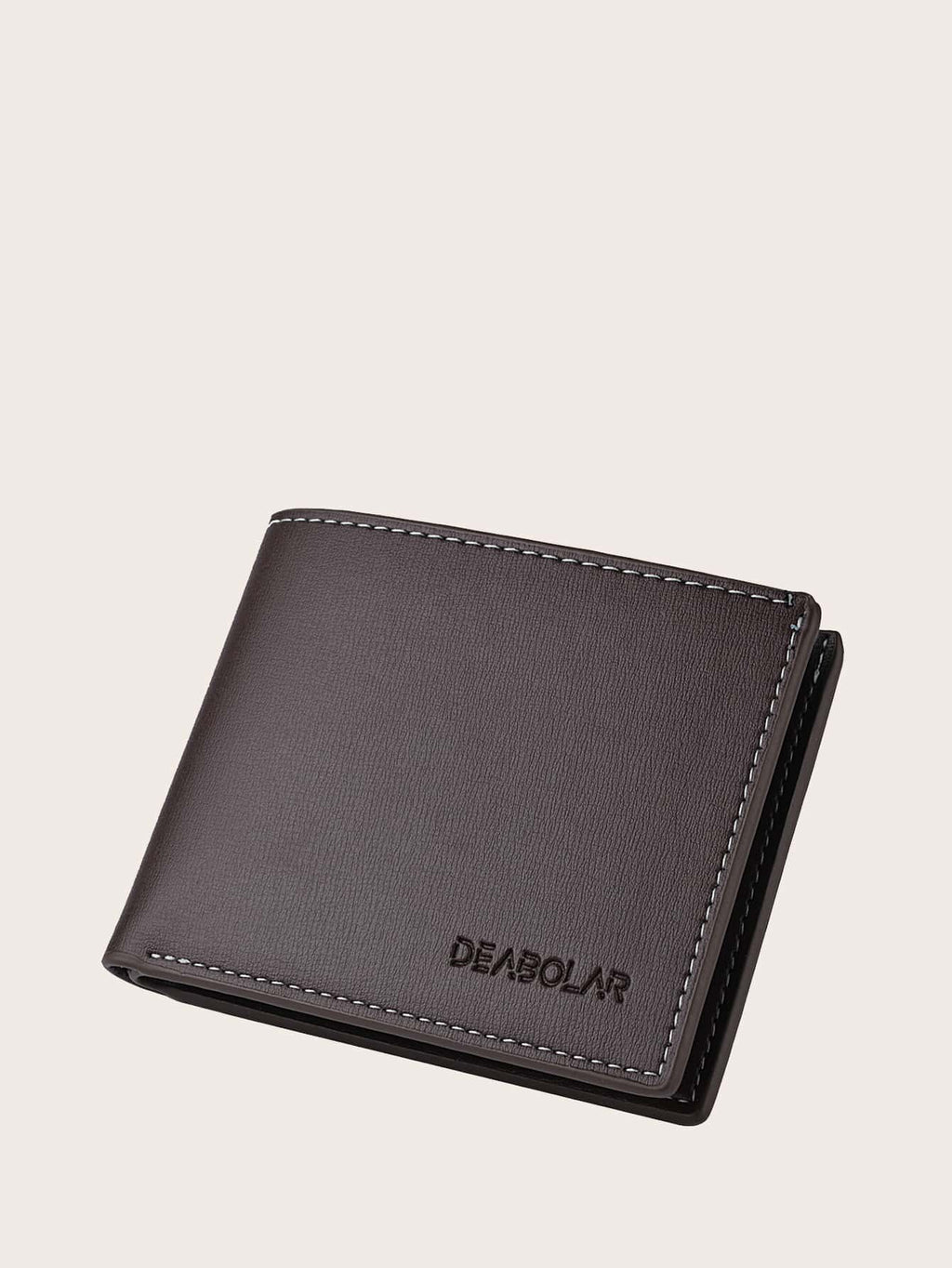 Men’s & Women’s Small Leather Bi-Fold Wallet with Letter Embossed Design – ID Window, Credit Card Holder, Minimalist Style, Perfect Gift for All Occasions
