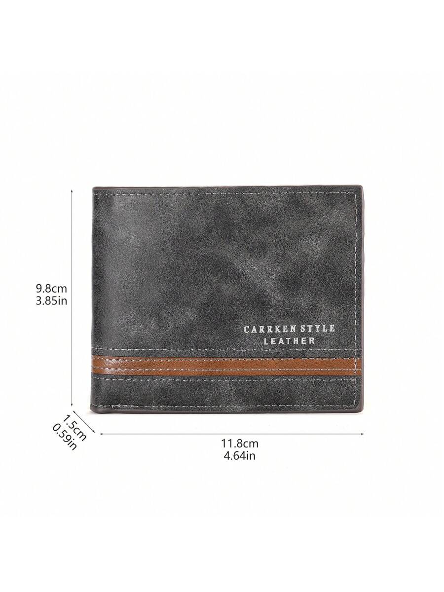 Men’s Stylish Multi-Card Slot Short Wallet – European & American Charm, Multifunctional Design, Perfect for Teens, Casual, Travel, Vacation & Gifts