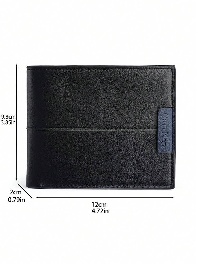 Men’s Fashion Black Faux Leather Wallet – Retro Style, Multi-Card Slots with Coin & Bank Card Pockets, Perfect for Holiday Travel, Valentine’s & Chinese New Year Gifts